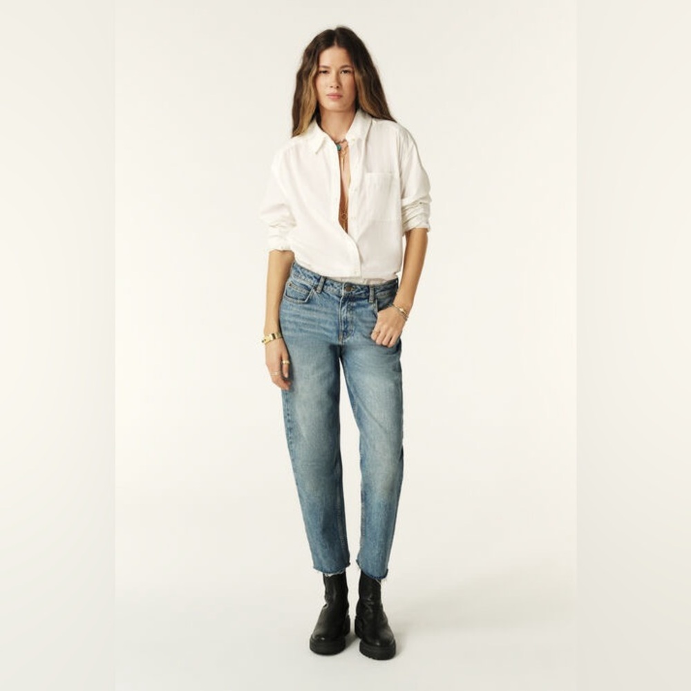 NWT ba&sh Light Blue Cropped Ankle Jeans